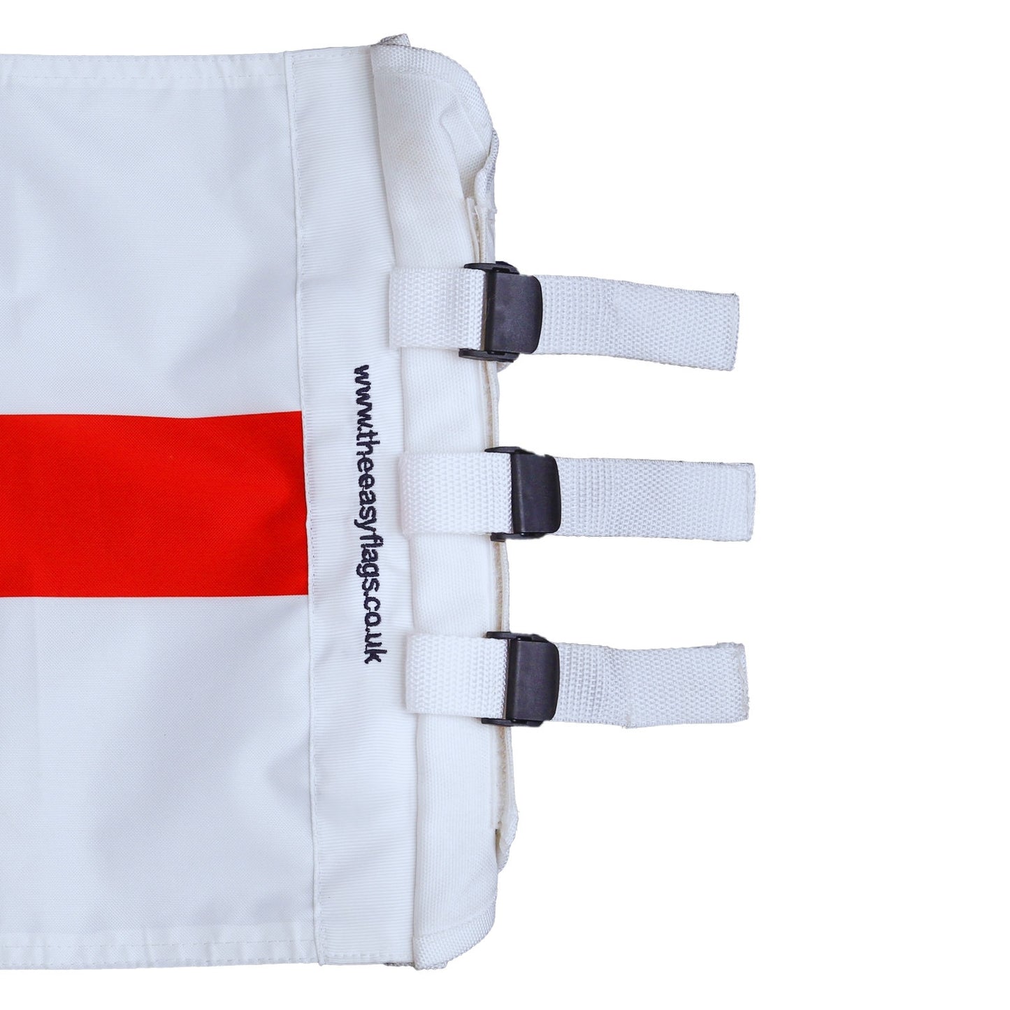 Clip the buckle to add more protection . The Easy Flags second out of 3 locking system for flag installation.